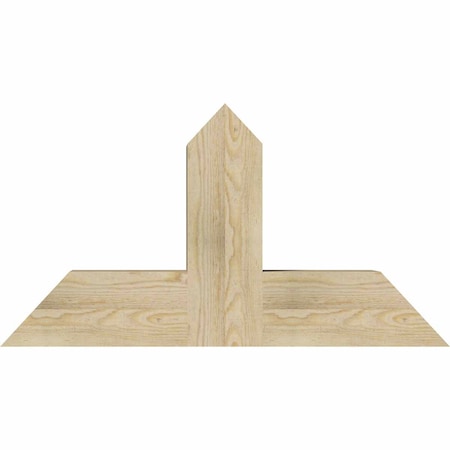 Ekena Millwork Portland Rough Sawn Timber Gable Bracket, Douglas Fir, 36"W x 19"H x 6"D x 6"F, 13/12 Pitch GBW036X19X0606POR00RDF
